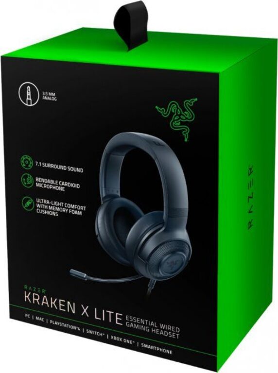 Oyun qulaqlığı "Razer Kraken X Lite Multiplatform Black Gaming headset RZ04-02950100-R381" — Səs texnikası, Bakı