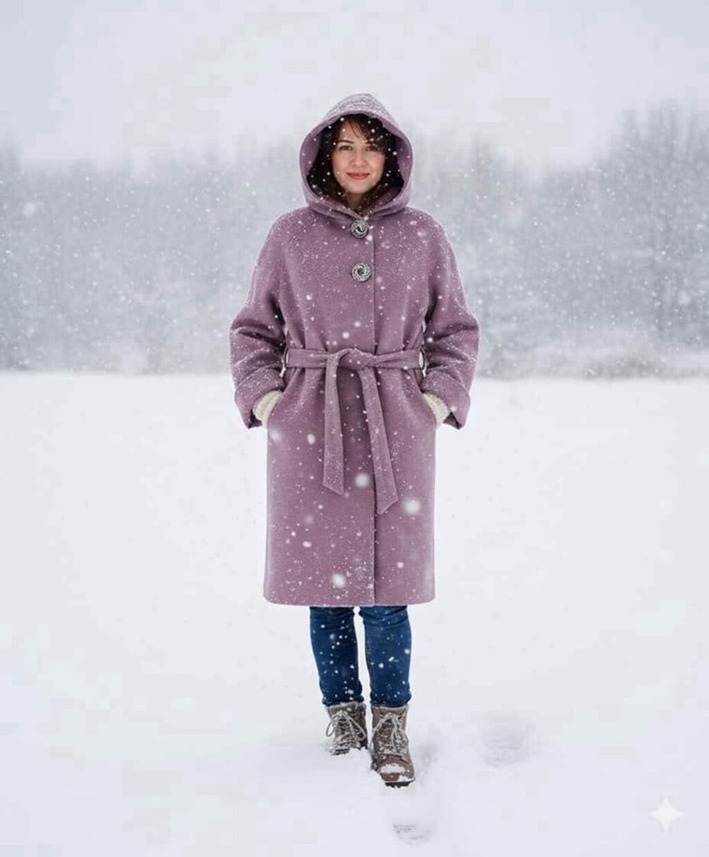 Palto, XL, 2XL, 3XL, rəng - Bənövşəyi — Palto, Bakı (6)