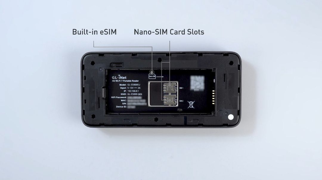 GL.iNet Mudi 7 (GL-E5800) 5G Tri-Band Wi-Fi 7 Mobil VPN Router (eSIM dəstəyi ilə) — Şəbəkə və server avadanlığı, Bakı (9)