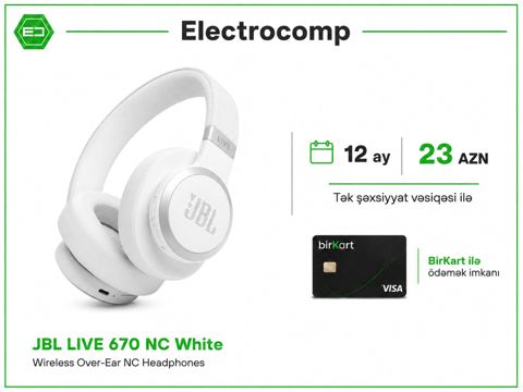 Qulaqlıq JBL Lıve 670 NC White — Bakı