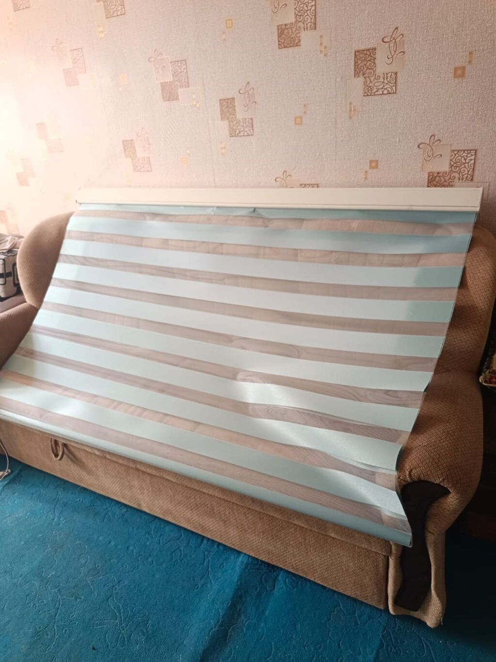 Zebra jalüz pərdə dəsti - Növ: Zebra tipli rulon pərdə - Rəng: Açıq — Pərdələr, kornişlər, jalüzilər, Bakı (4)