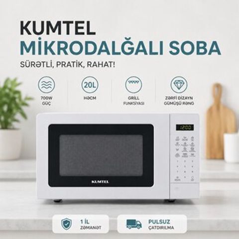 Mikrodalğalı soba Kumtel HM20-02 — Xırdalan
