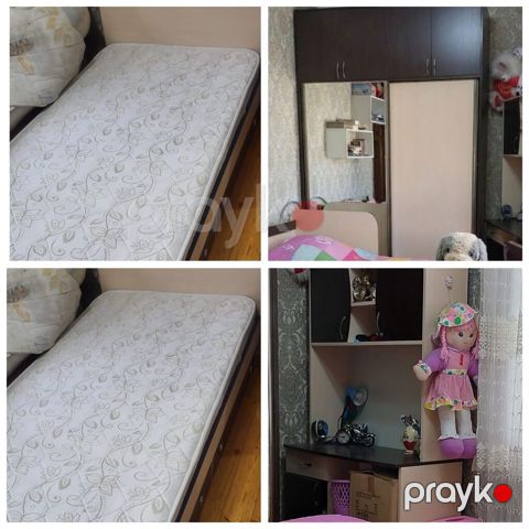 Oğlan və qız üçün, İşlənmiş, 2 təknəfərlik çarpayı, Yazı masası, Dolab, 2 tumba — Bakı