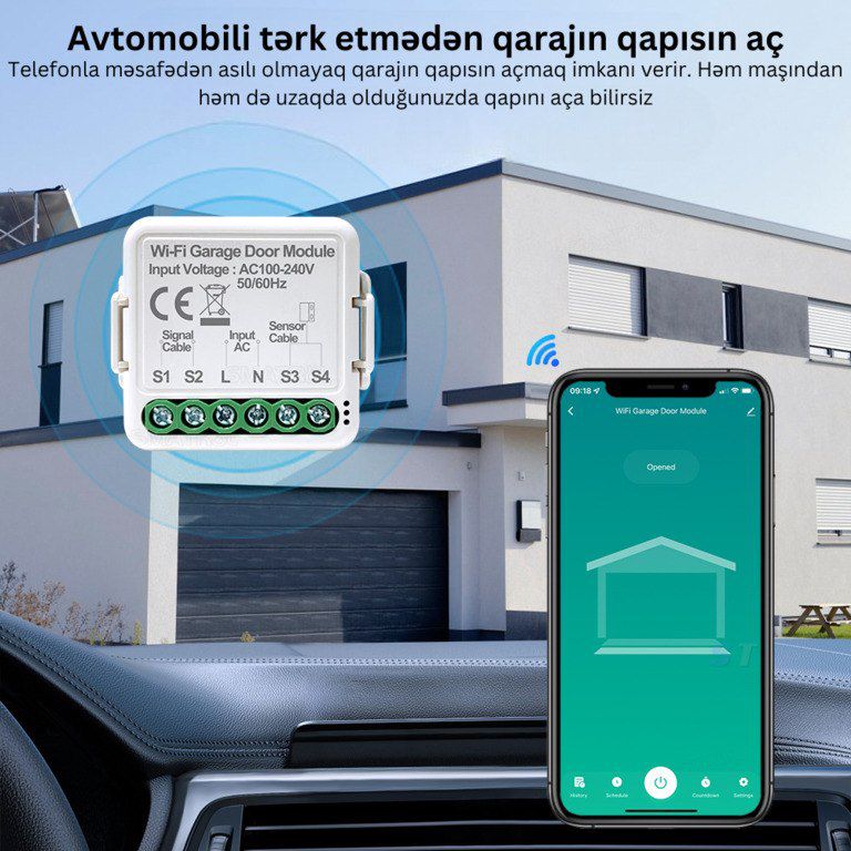 Qaraj qapısı açan modul — Ağıllı ev və təhlükəsizlik, Bakı (2)