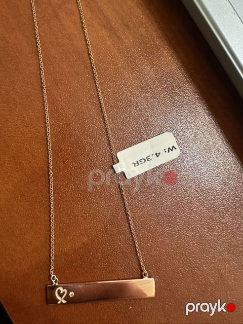 Boyunbağı, Tiffany, Çəhrayı qızıl, 750 Əyar, 4 g