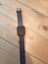 Smart saat – kvadrat formalı sensor ekran, iki yan düymə, qara silikon — Smart Watches