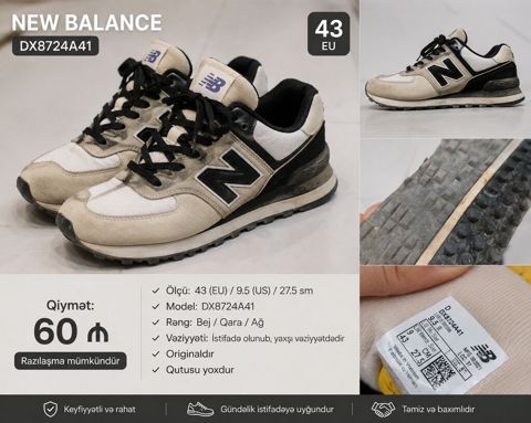New Balance DX8724A41 idman ayaqqabısı - Ölçü: 43 EU / 9.5 US / 27.5 — Masazır