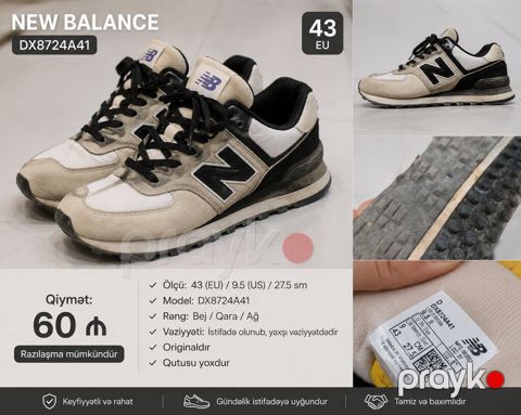 New Balance DX8724A41 idman ayaqqabısı - Ölçü: 43 EU / 9.5 US / 27.5 — Masazır