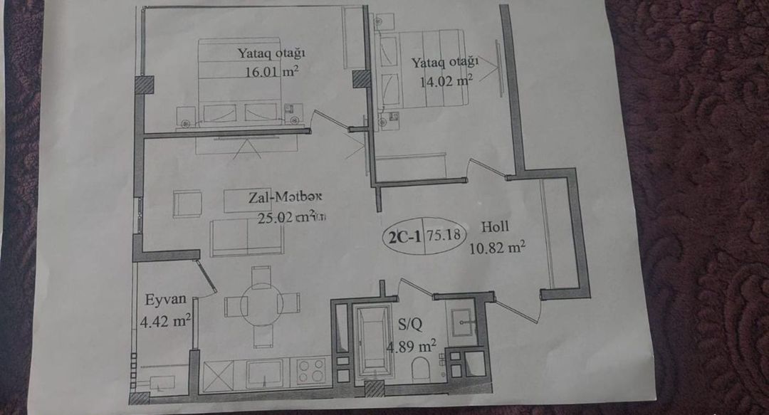 Satılır 3 otaqlı yeni tikili 75 m² — Mənzil, Bakı (10)