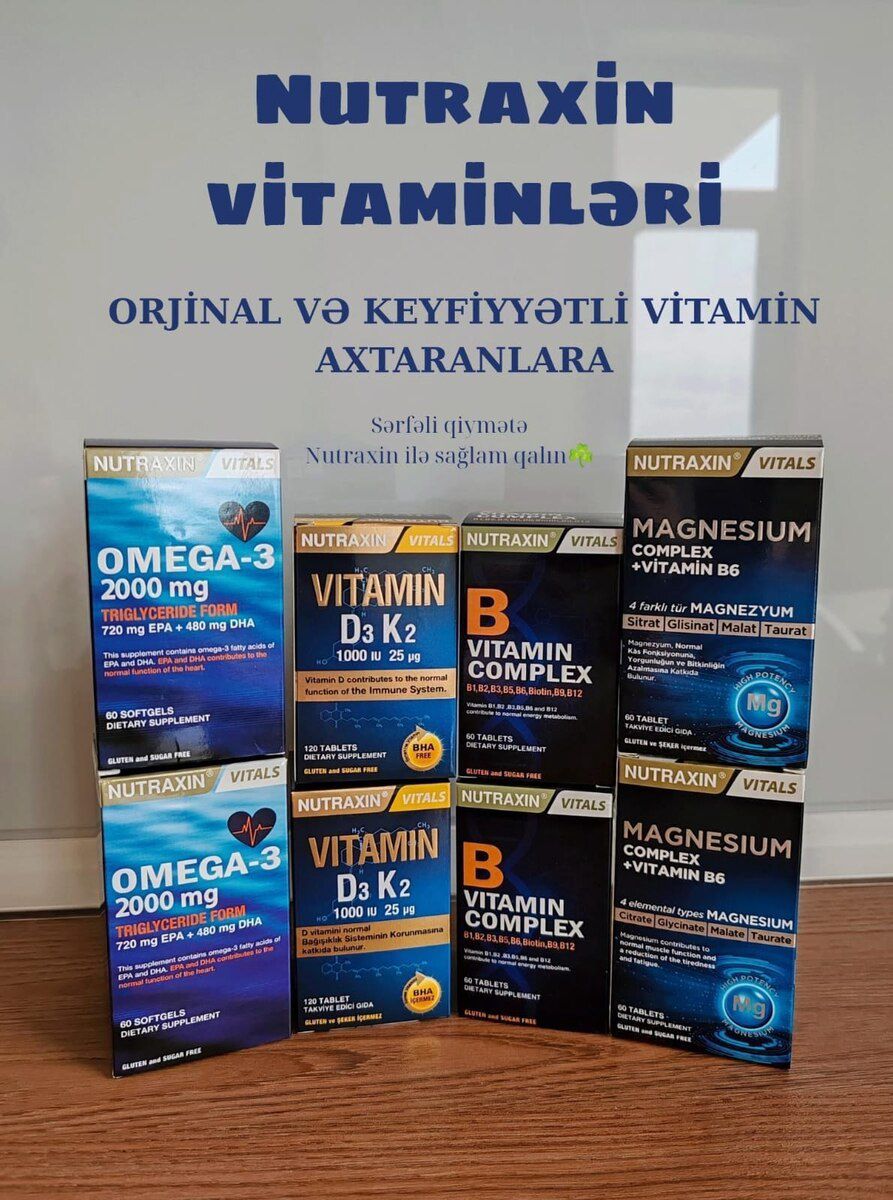 Nutraxin vitaminləri — Gözəllik və səhiyyə, Bakı