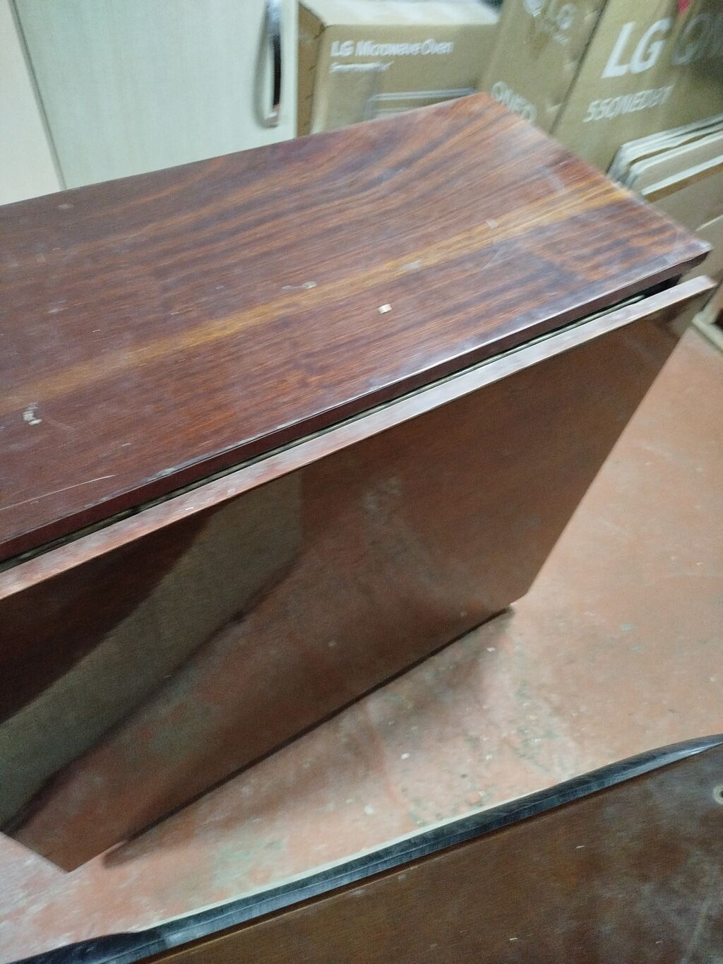 Taxta qatlanan masa - Material: bərk taxta/şponlu lövhə, tünd qəhvəyi — Masalar, Bakı (3)