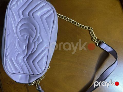 Məhsul: Zəncirli çiyin çantası - Rəng: Lavanda/bənövşəyi açıq ton — Digah