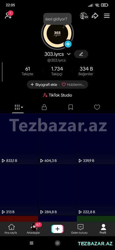 Tiktok hesabı — Şəmkir