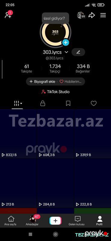 Tiktok hesabı — Şəmkir