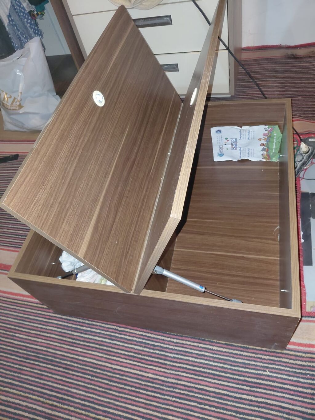 Uzun künc divanı – taxta sandıq moduluyla - Model: düz, çoxoturacaqlı — Divanlər, Qobu (2)