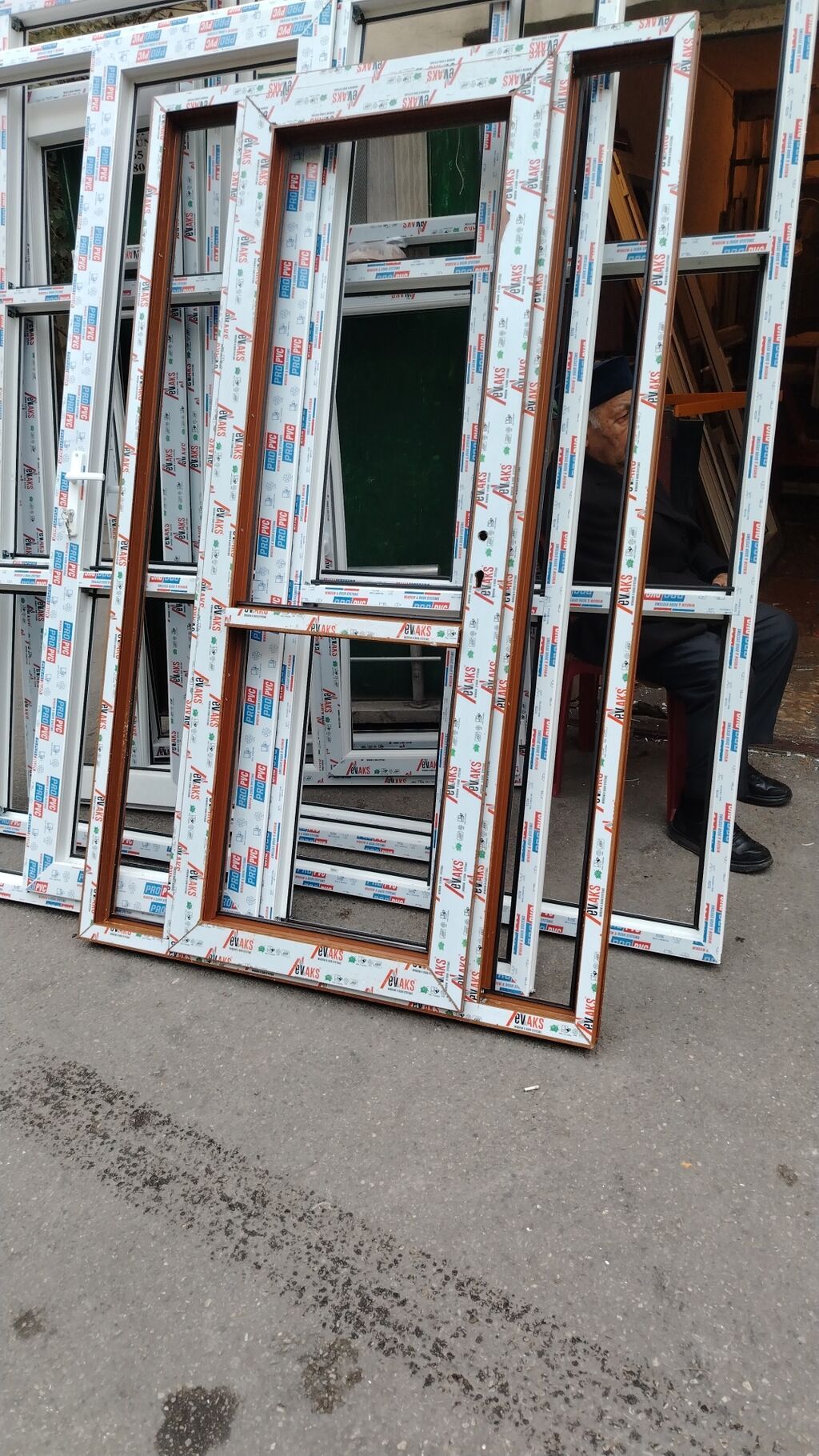 Yeni Plastik qapı Plintus ilə, Pulsuz quraşdırma, Pulsuz çatdırılma — Pəncərələr, qapılar, balkonlar, Digah (7)
