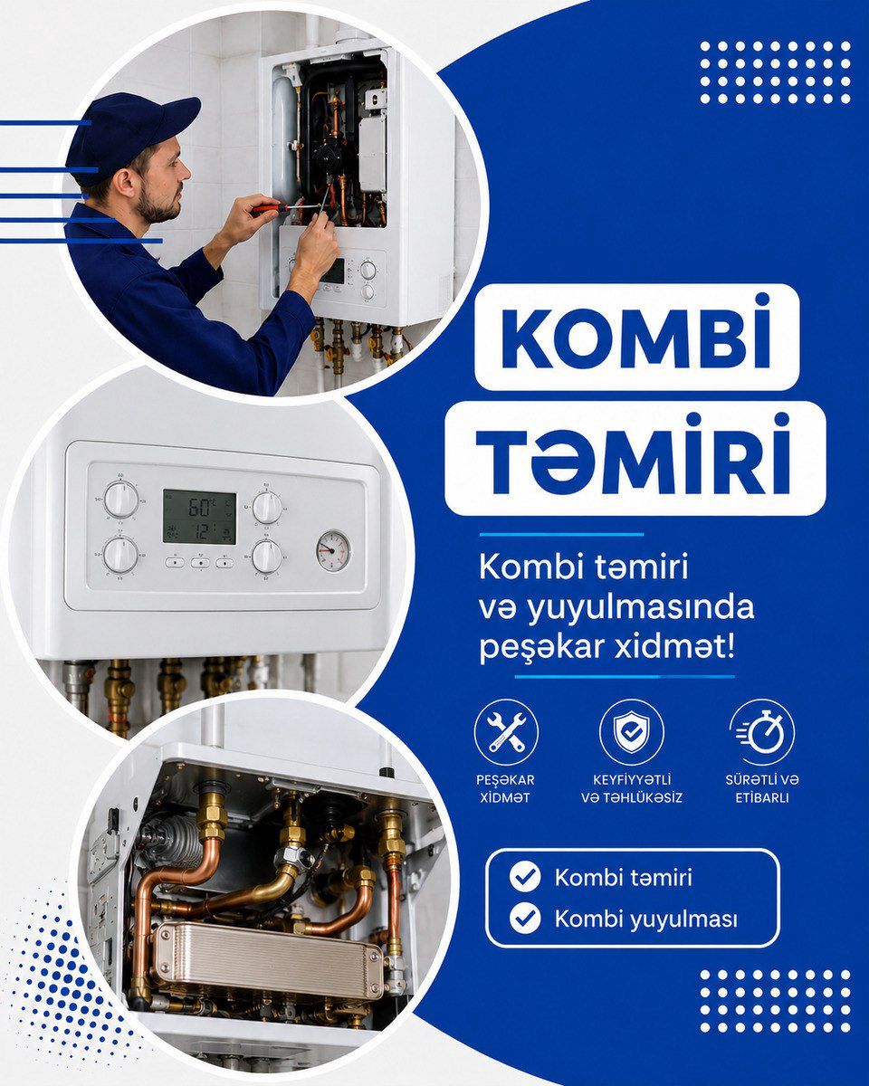 Kombi təmiri — Aparatların təmiri və quraşdırılması, Bakı