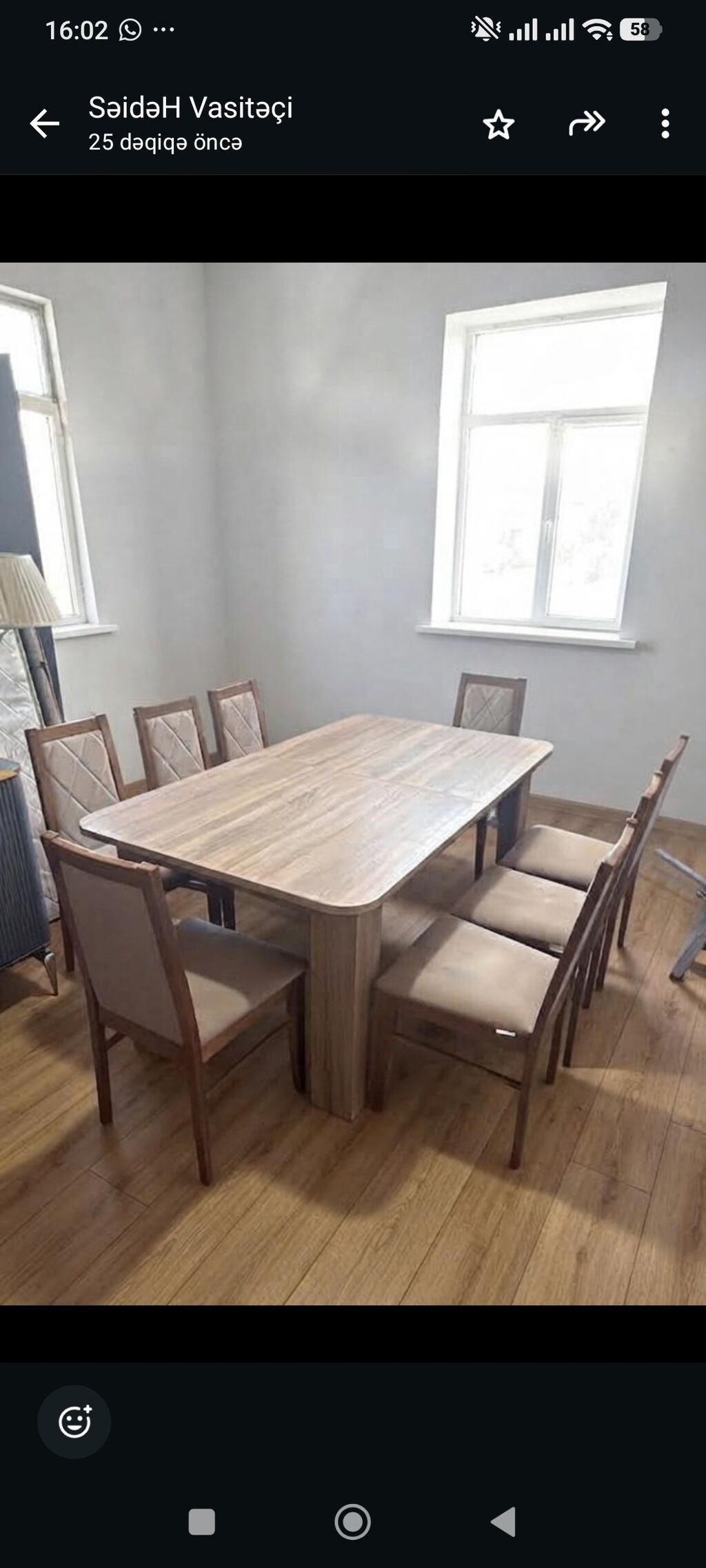 Perladan acilan masa 8 stulla 380 manat.Catdirilma odenisle.Olcu — Masalar və stullar, Bakı (2)