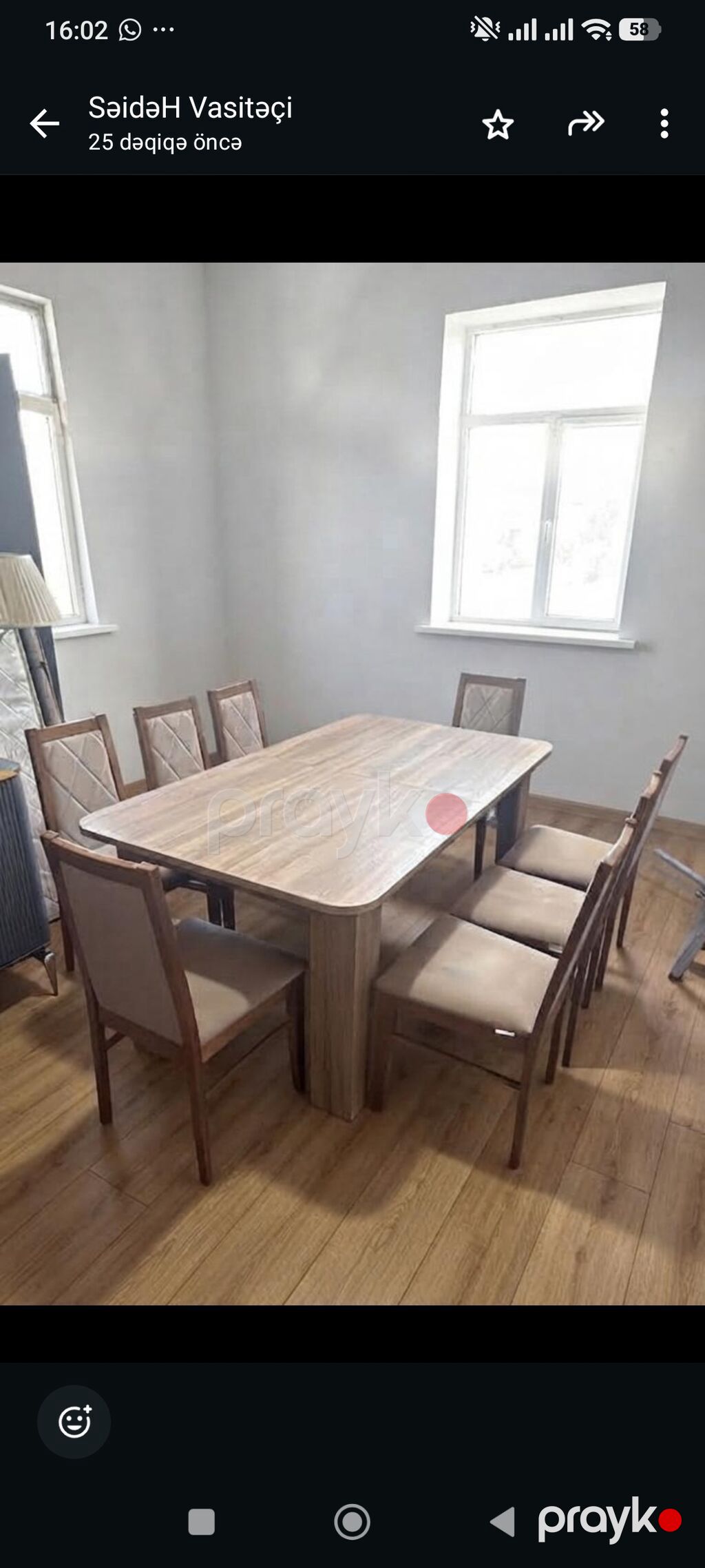 Perladan acilan masa 8 stulla 380 manat.Catdirilma odenisle.Olcu — Masalar və stullar, Bakı (2)