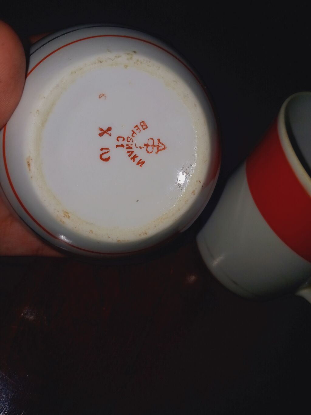 Çay dəsti, rəng - Ağ, Farfor, Ssri — Süfrə qabı, Bakı (3)