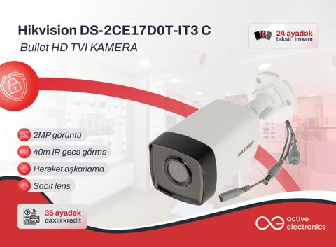 Təhlükəsizlik kamerası Hikvision DS-2CE17D0T-IT3(C) — Bakı