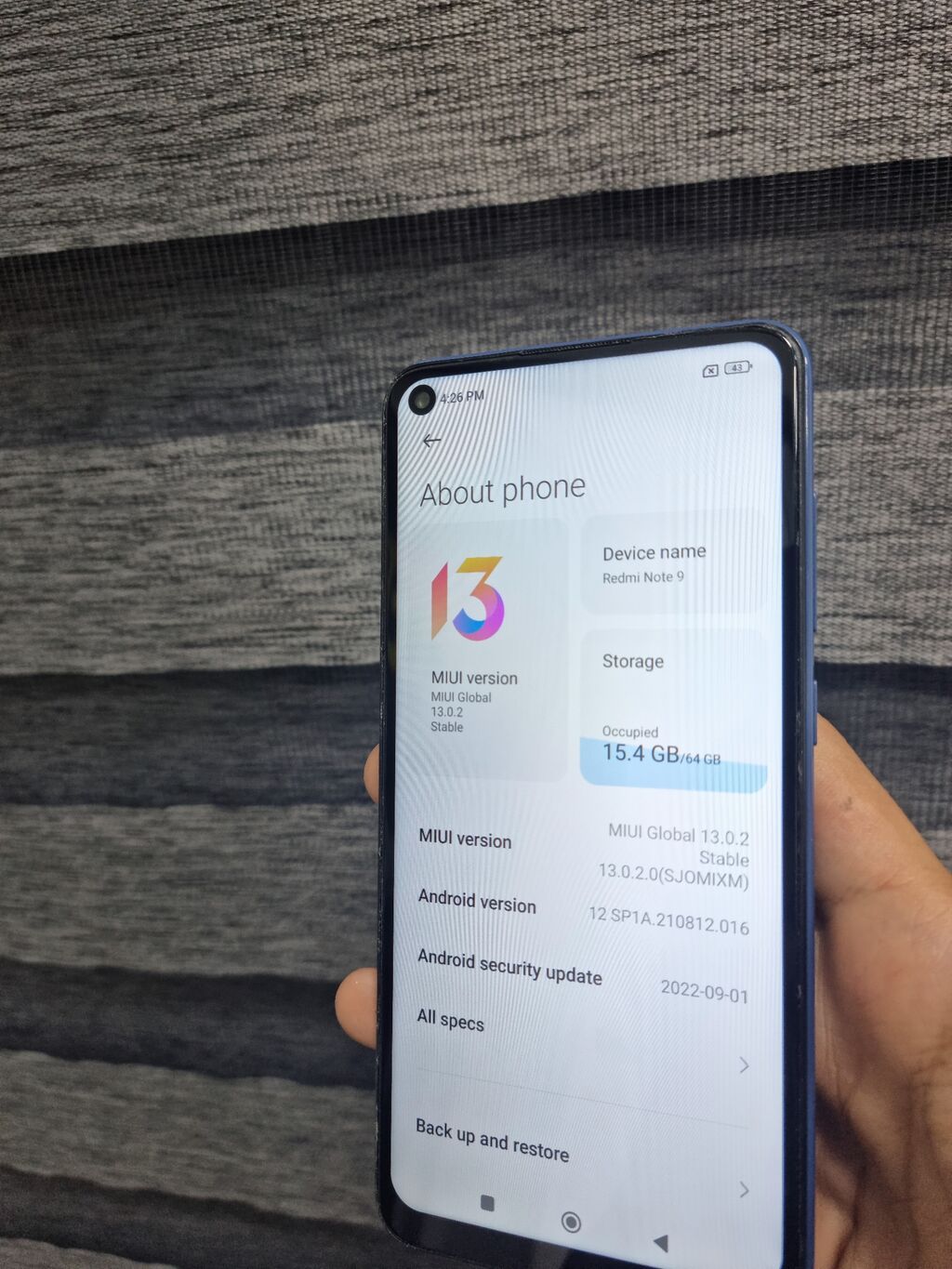 Redmi Note 9, 64 GB, rəng - Mavi, Barmaq izi — Xiaomi, Bakı (3)