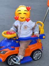 Uşaqlar üçün itələməli oyuncaq maşın “Magic Car”. Parlaq narıncı — Детский транспорт
