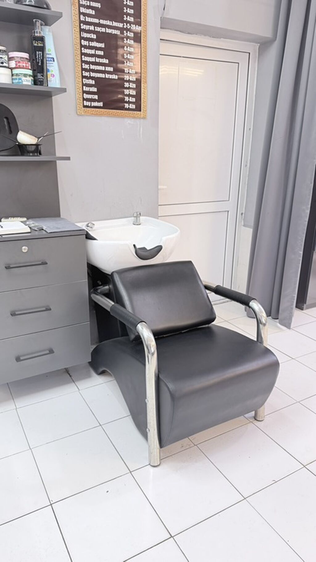 Salon üçün saç yuma kreslosu və lavabo modulu - Komplekt: ergonomik — Kreslo, Mingəçevir (2)