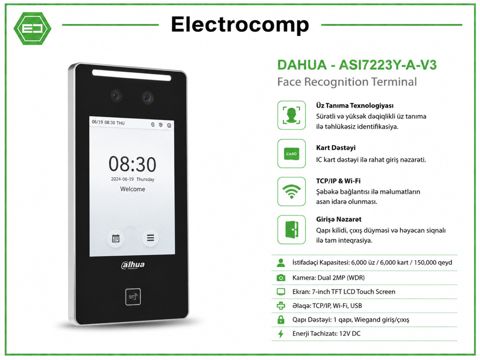 Dahua – ASI7223Y-A-V3 Face recognition terminal — Bakı