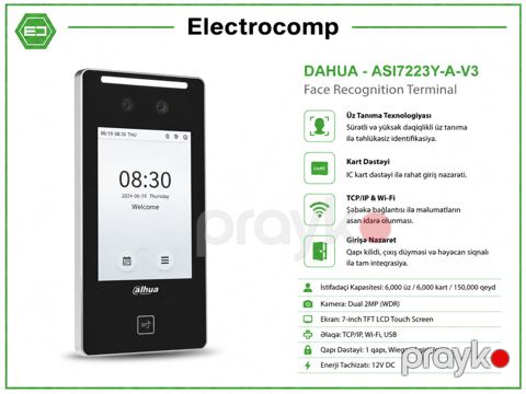 Dahua – ASI7223Y-A-V3 Face recognition terminal — Bakı