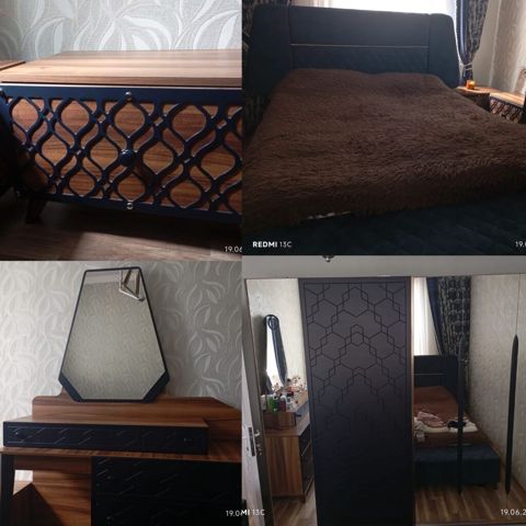 Yataq otağı mebeli satılır 800azn. Matras var. Baza yoxdur — Qobu