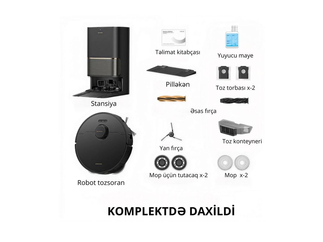 Robot-tozsoran Dreame L50s Pro Ultra Qara — Ev texnikası, Bakı (9)