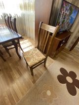 Qonaq otağı üçün, İşlənmiş, Açılmayan, Dördbucaq masa, 6 stul — Столы и стулья