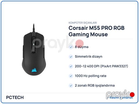 Corsair M55 PRO RGB Gaming Mouse (CH-9308011-NA) — Bakı