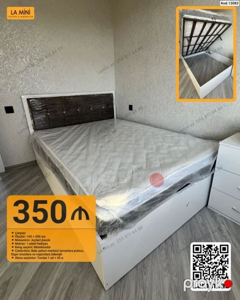 La Mini markalı çarpayı - Ölçülər: 160 200 sm - Mexanizm: açılan — Bakı