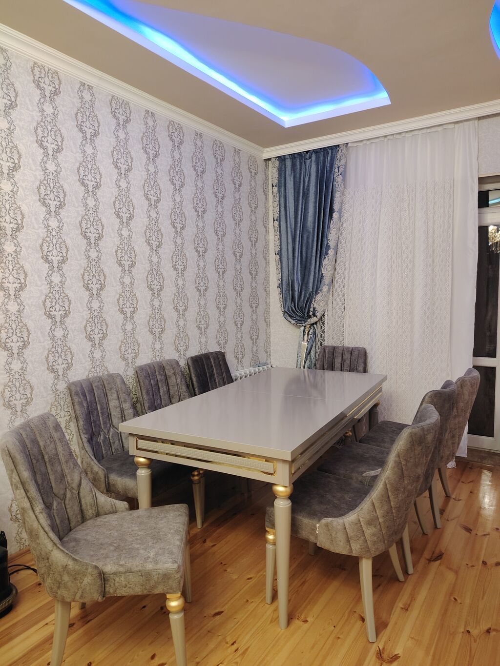 İsifadə olunmayıb Qonağ otağı dəsdi – uzadıla bilən masa + 8 ədəd — Masalar və stullar, Lənkəran (2)
