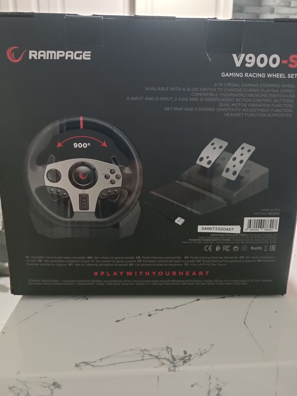 Rampage V900-S Gaming Racing Wheel Set PS3, PS4, PS5, Xbox One, Xbox — Aksesuarlar, Bakı (4)