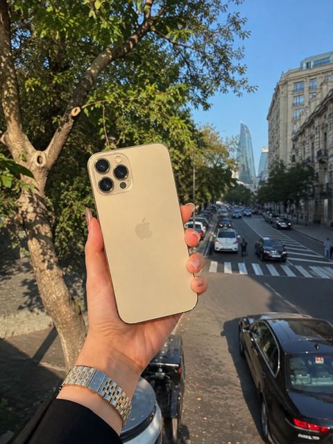 IPhone 12 Pro Max, 128 GB, Qızılı, Face ID — Bakı