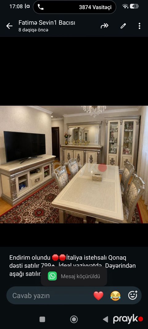 Endirim olundu İtaliya istehsalı Qonaq dəsti satılır 799₼. İdeal — Bakı