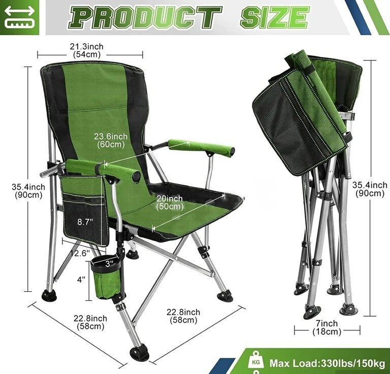 Piknik kreslosu qatlanan 200 kq davamlı — Camp Store — İdman, hobbi, istirahət