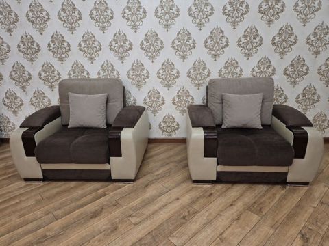 Mebel dəsti – 1 divan + 2 kreslo - Üslub: Müasir, zərif xətləri olan