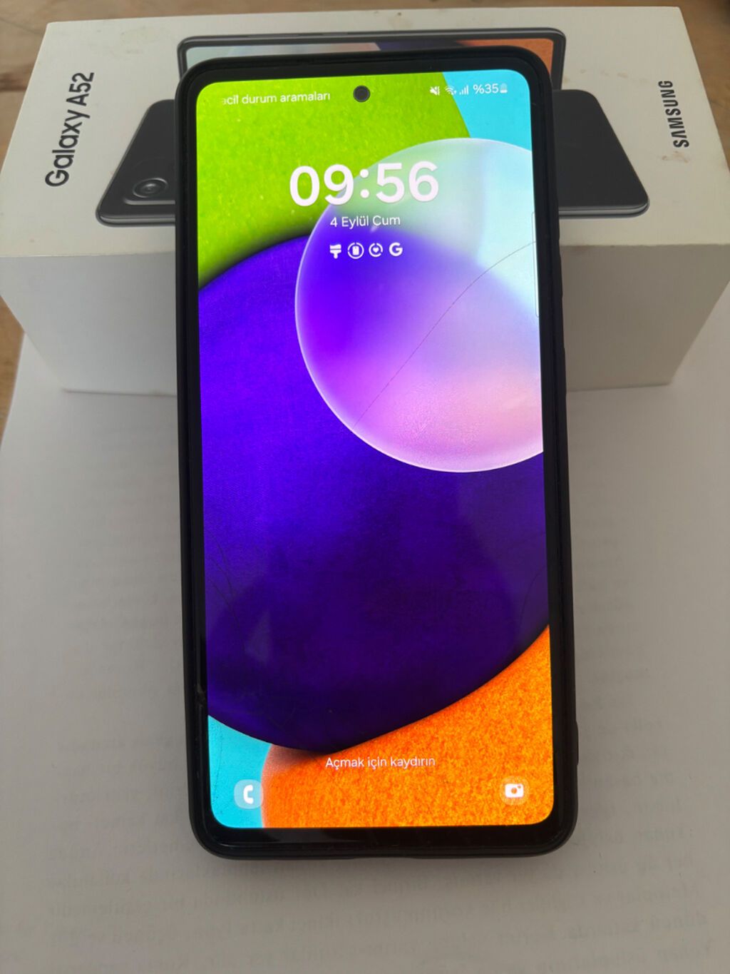 Samsung Galaxy A52, 128 GB, rəng - Qara, Sensor, Barmaq izi, İki sim kartlı — Samsung, Bakı