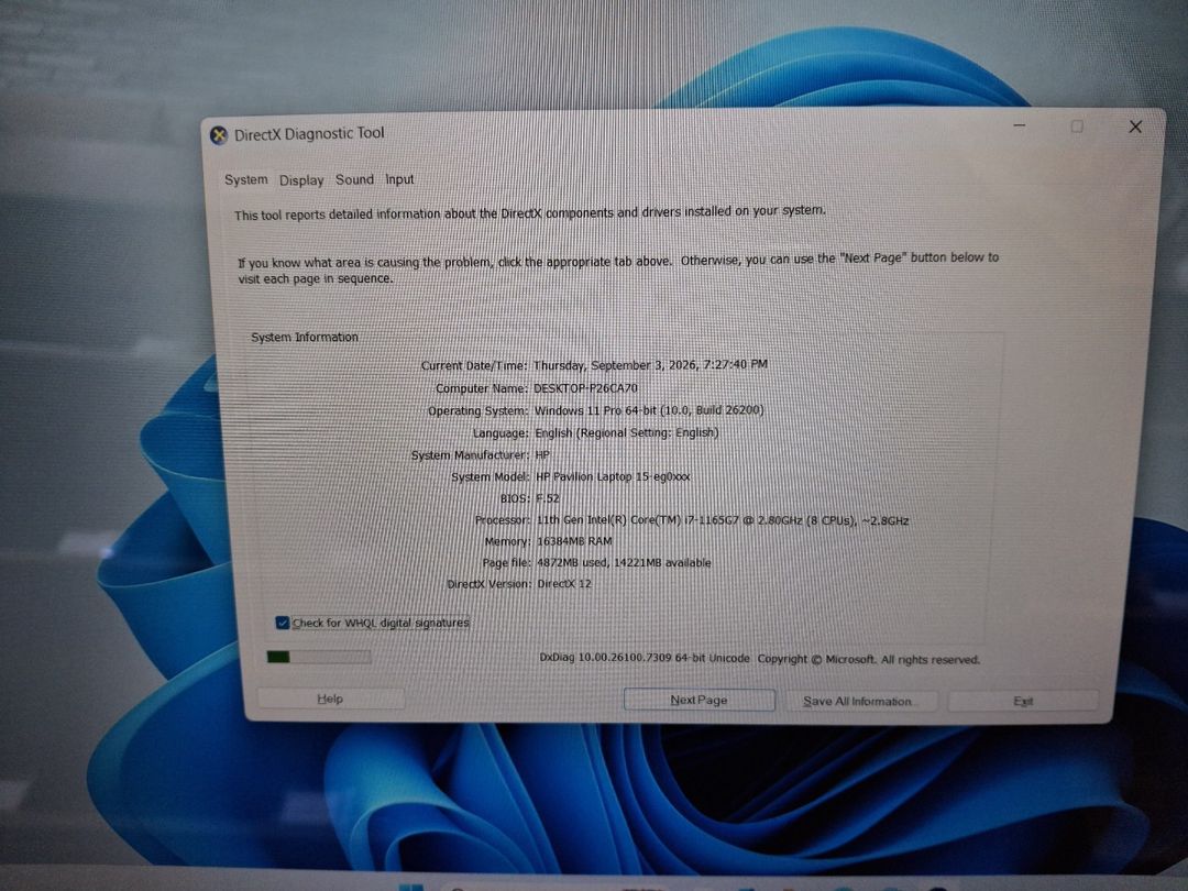 HP Pavilion 15 i7 1165G7 16GB RAM 512GB SSD — Noutbuklar, Bakı (9)