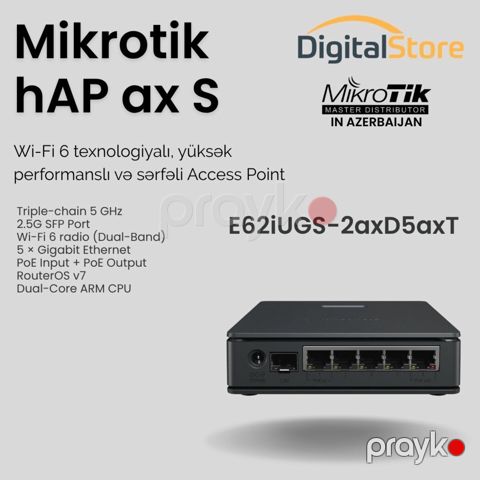 MikroTik hAP ax S E62iUGS-2axD5axT — Bakı