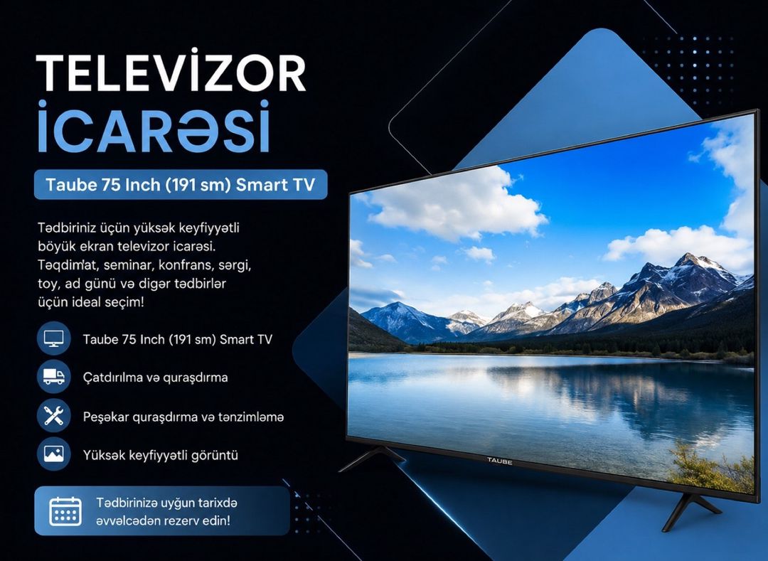 Televizor icarəsi — Avadanlıq icarəsi, Bakı