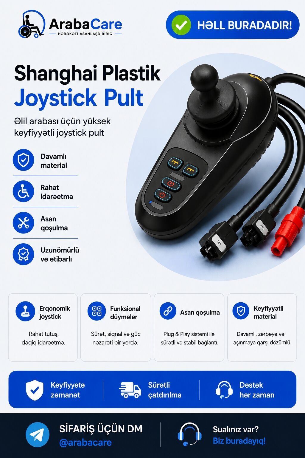 Əlil arabaları üçün ehtiyat hissələri və aksesuarlar Joystick — Əlil arabalar, Bakı (4)