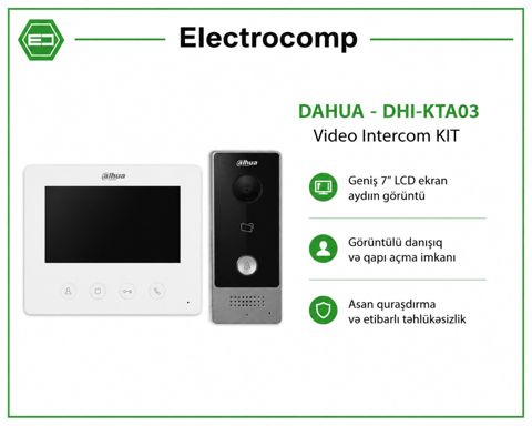 Domofon Dahua - DHI-KTA03 Video Intercom KIT — Bakı