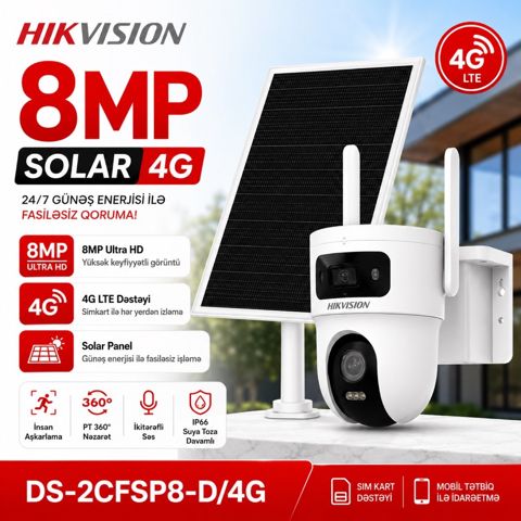 Günəş paneli kamera 4G kamera — Bakı