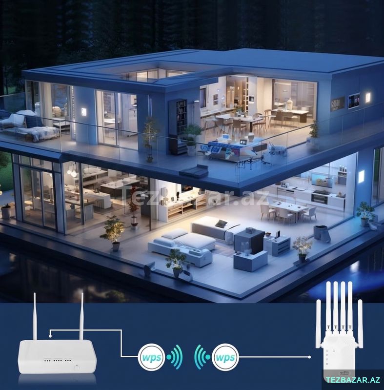 Wi‑Fi Siqnal Gücləndirici Repeater — Sinyal gücləndiricilər və antennalar, Bakı (2)