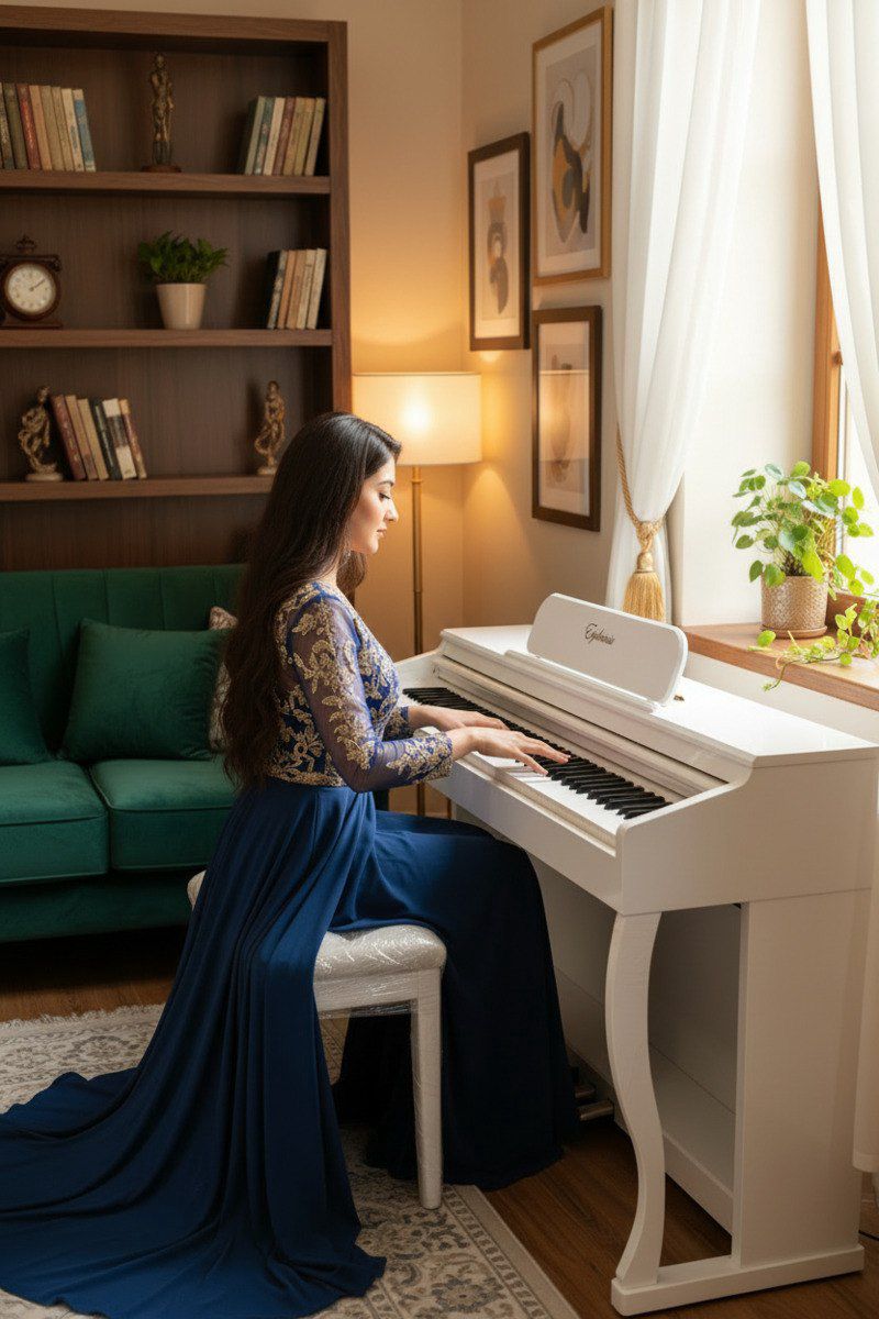 Piano Euphonia SY-8801 Ağ mat — Musiqiə alətləri, Bakı (2)